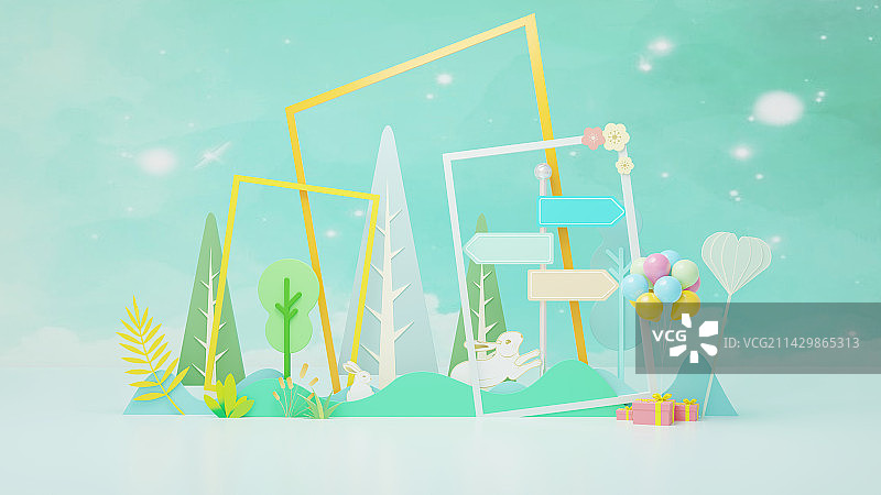 3D春天场景图片素材