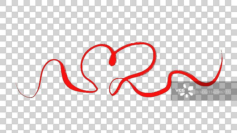 矢量插画心形飘带透明元素素材图片素材