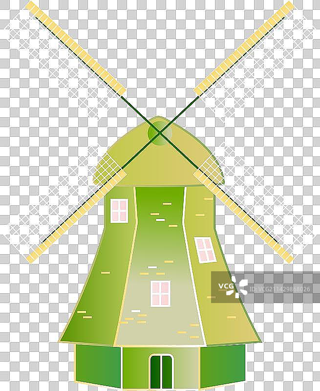 荷兰风车图片素材
