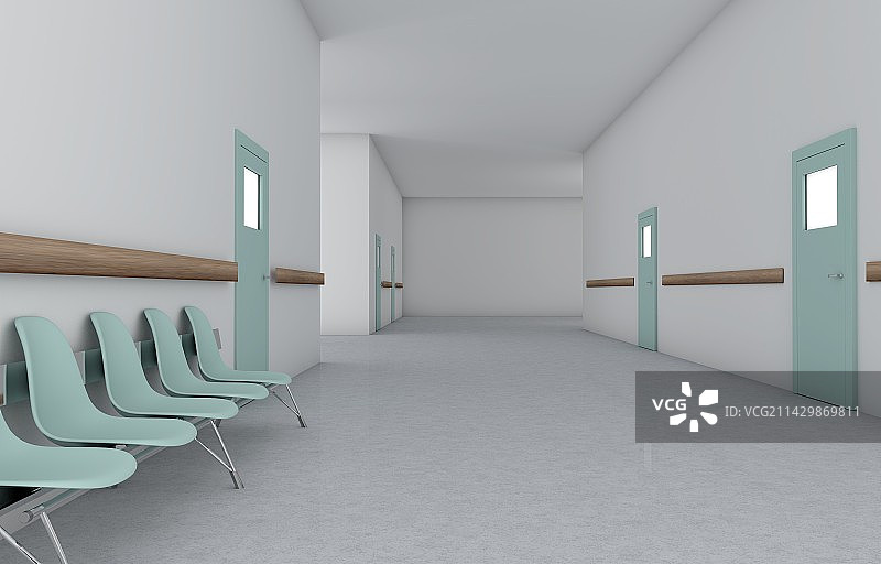 医院走廊座位图片素材