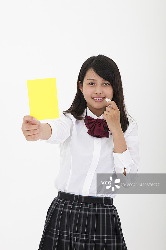 高中生出示黄牌图片素材