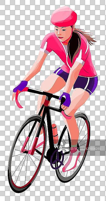 骑行女士图片素材