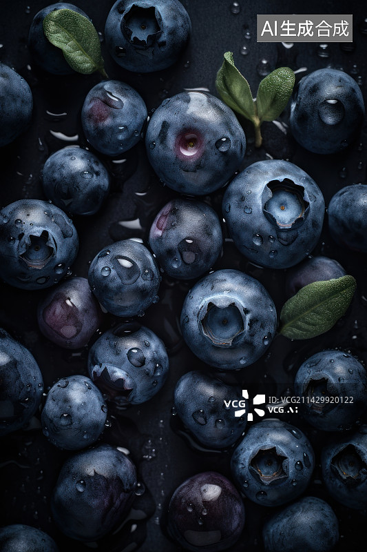 【AI数字艺术】蓝莓图片素材