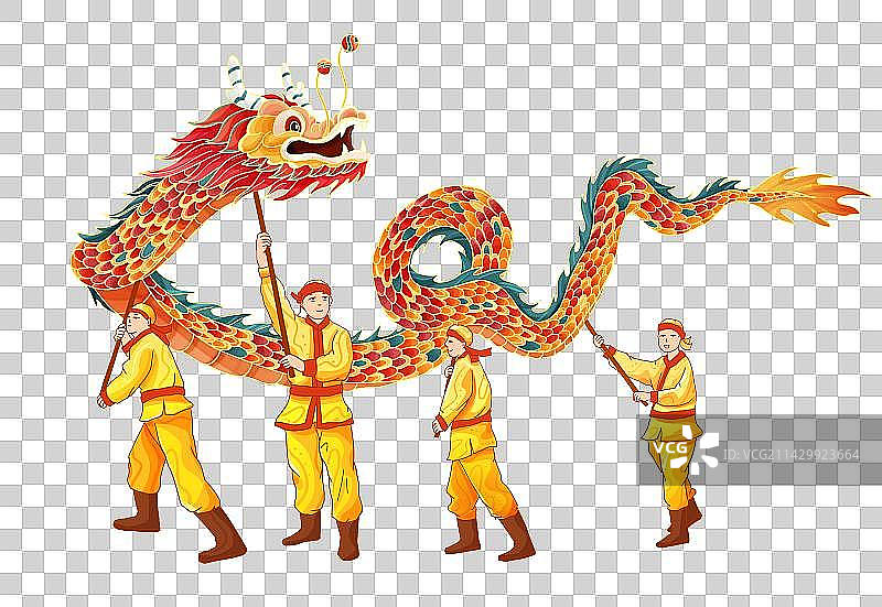 舞龙表演图片素材