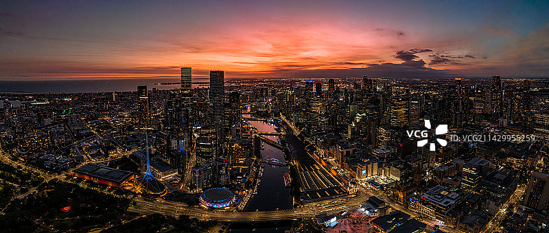 墨尔本的日落图片素材
