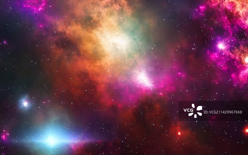 斑斓深空星云图片素材