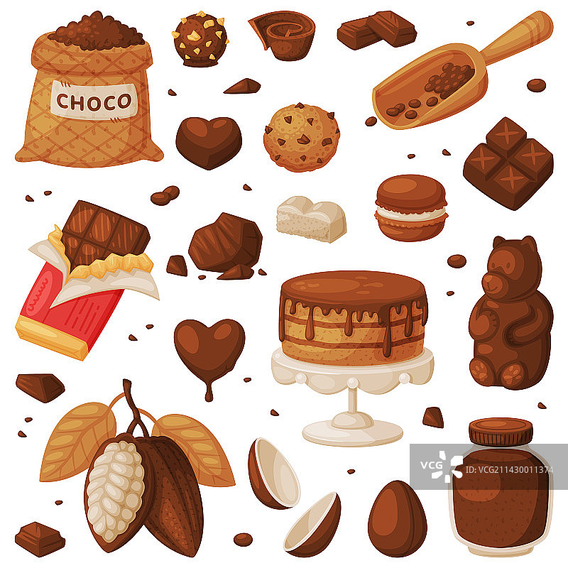 美味巧克力甜点产品合集图片素材