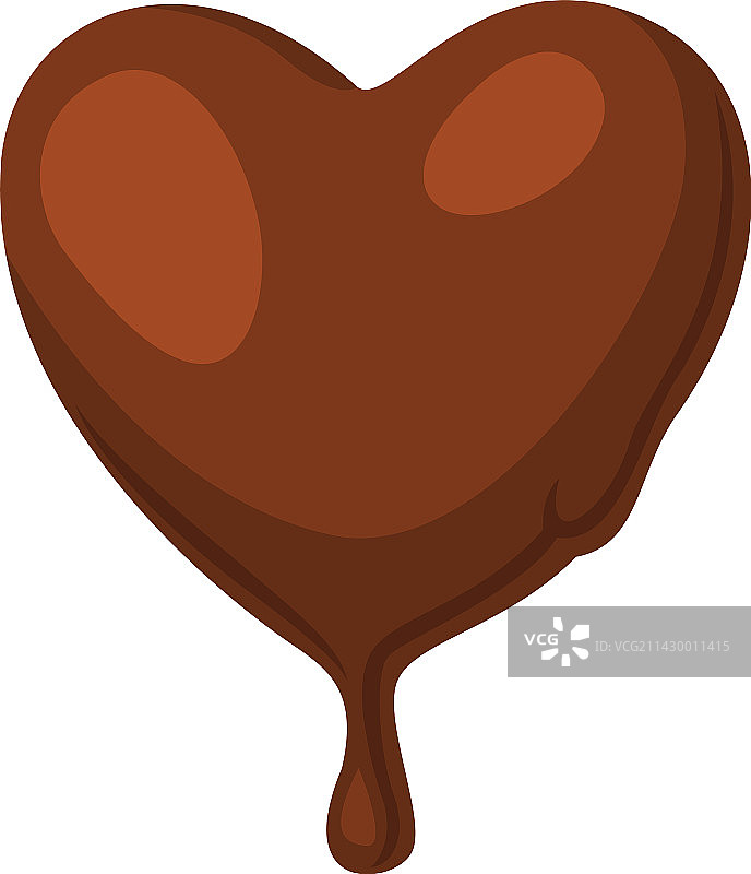 心形融化巧克力糖果图片素材