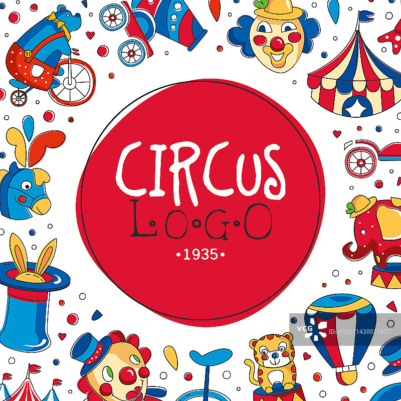 马戏团表演banner标志模板图片素材