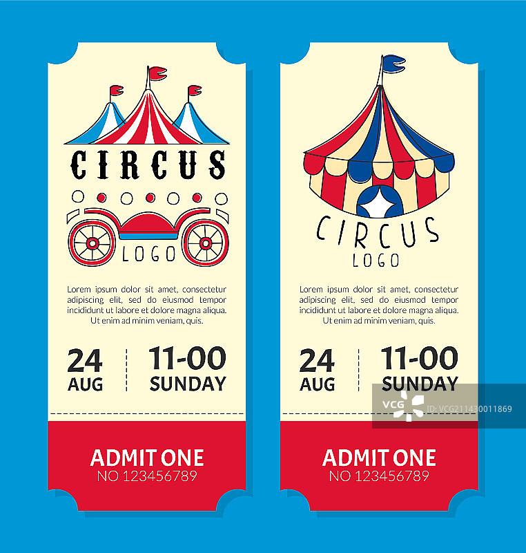 复古马戏团门票竖版设计图片素材