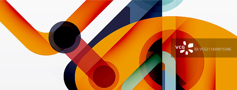几何原语，线，圆，抽象图片素材