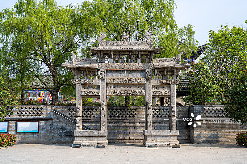 中国河南郑州巩义康百万庄园牌楼图片素材