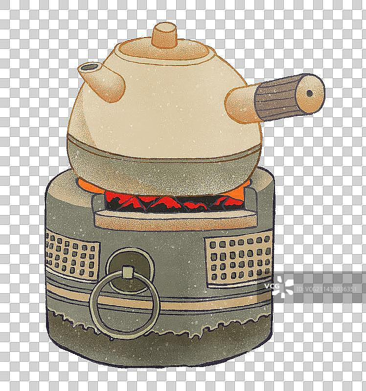 二十四节气之谷雨炭火煮茶图片素材