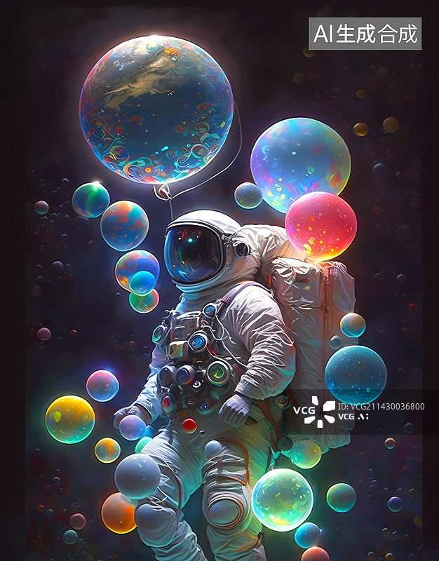 【AI数字艺术】宇航员探索系列图片素材