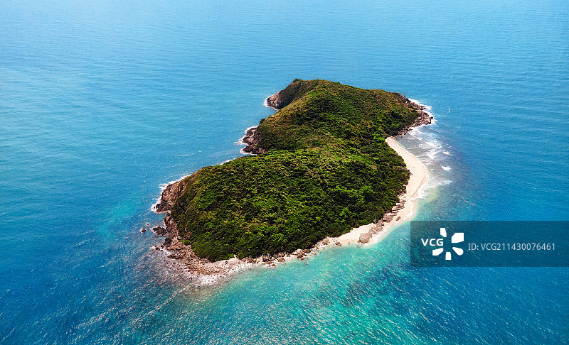 中国海南省万宁市石梅湾加井岛岛屿图片素材