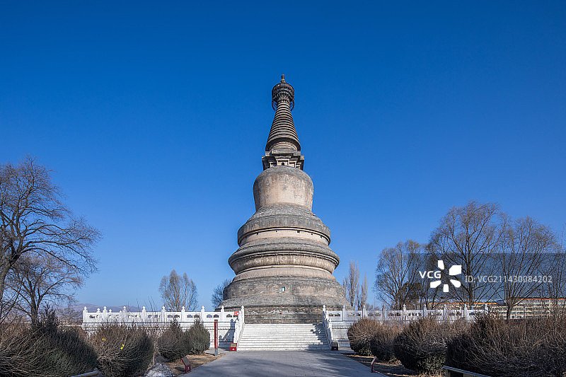 山西省忻州市代县阿育王塔图片素材