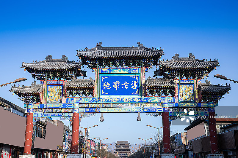 山西省忻州市代县古城牌楼图片素材