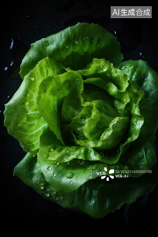 【AI数字艺术】生菜图片素材