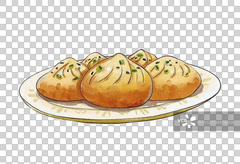 福州城市早餐之煎包免抠元素图片素材