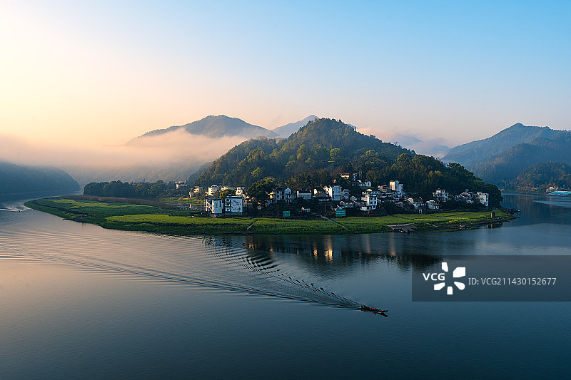 新安江晨曲图片素材