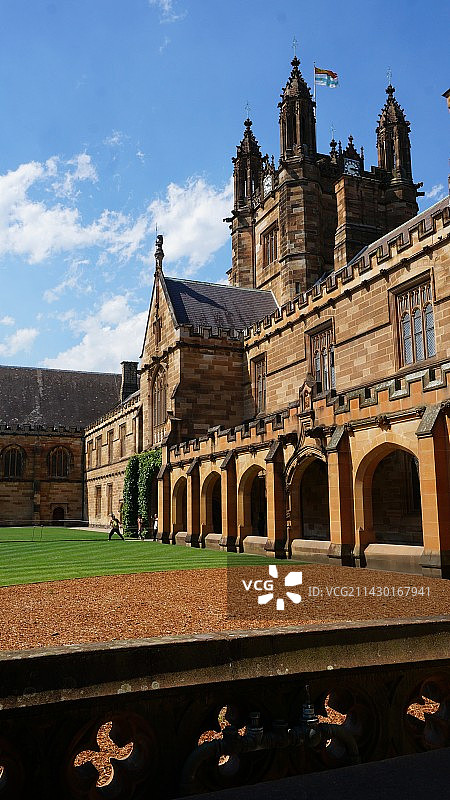 悉尼大学历史建筑回廊图片素材