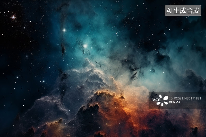 【AI数字艺术】绚丽宇宙星云图片素材
