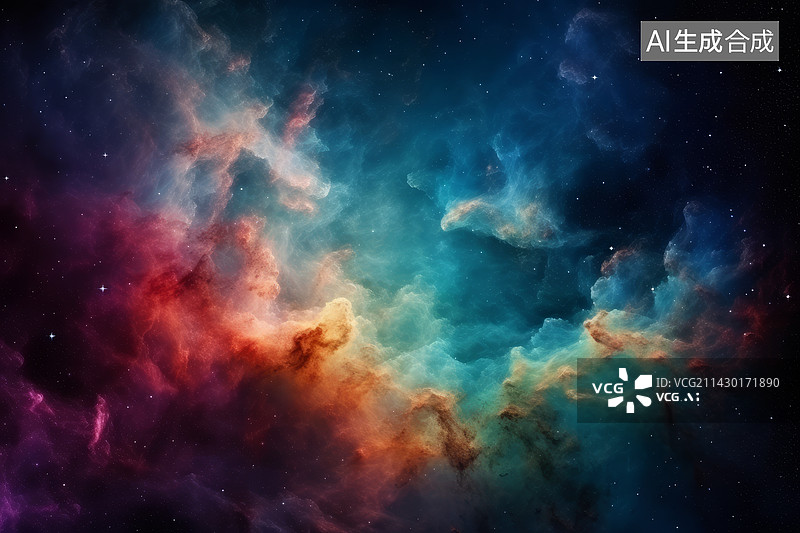 【AI数字艺术】绚丽宇宙星云图片素材