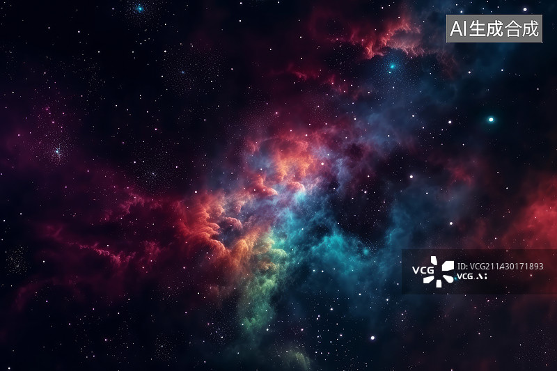 【AI数字艺术】绚丽宇宙星云图片素材
