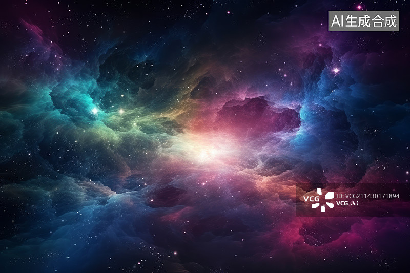 【AI数字艺术】绚丽宇宙星云图片素材