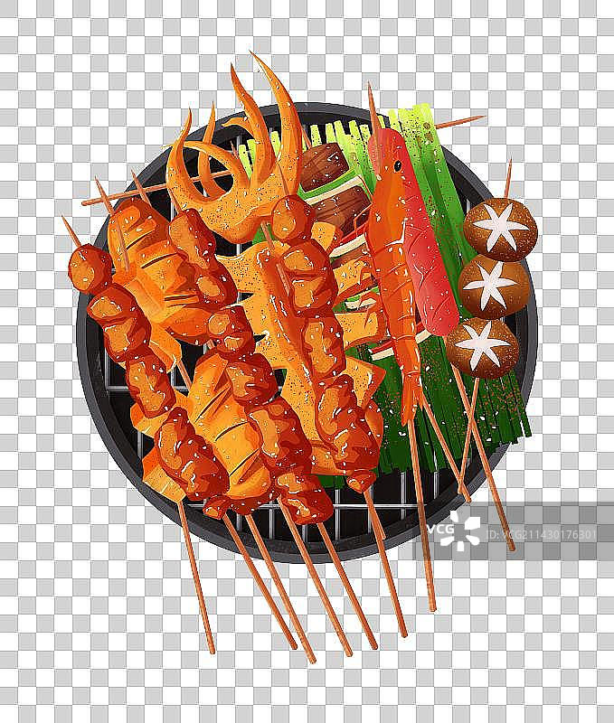 烤肉架烤肉美食图片素材