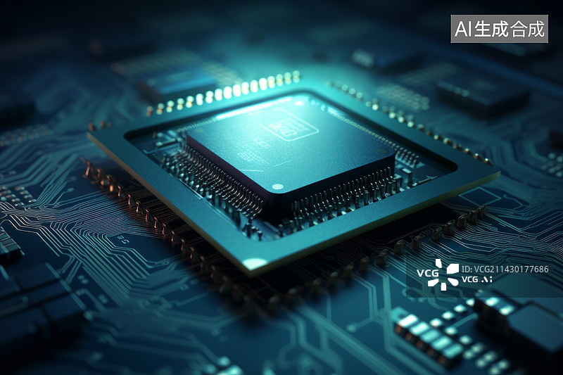 【AI数字艺术】科技芯片技术图片素材
