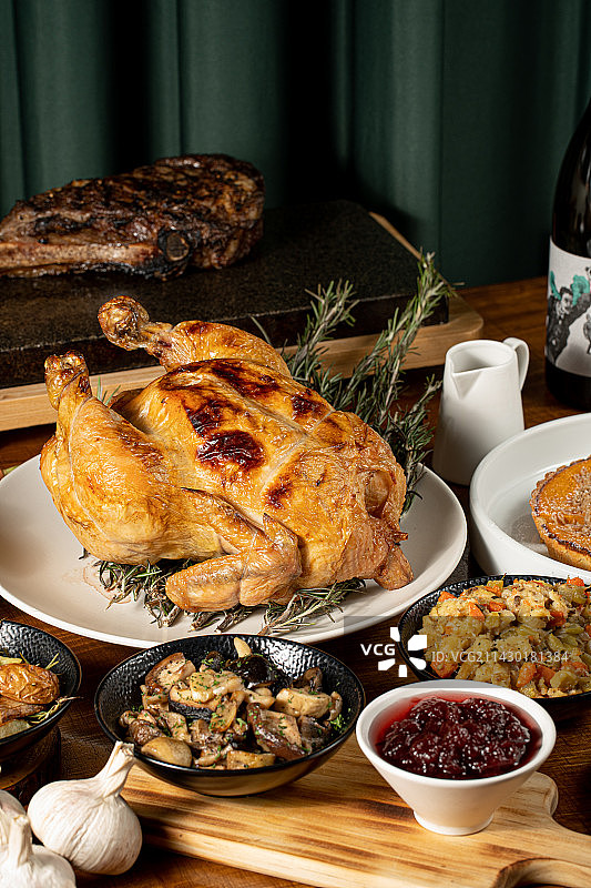 感恩节，烤火鸡图片素材