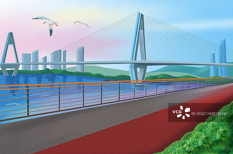 海口世纪大桥图片素材