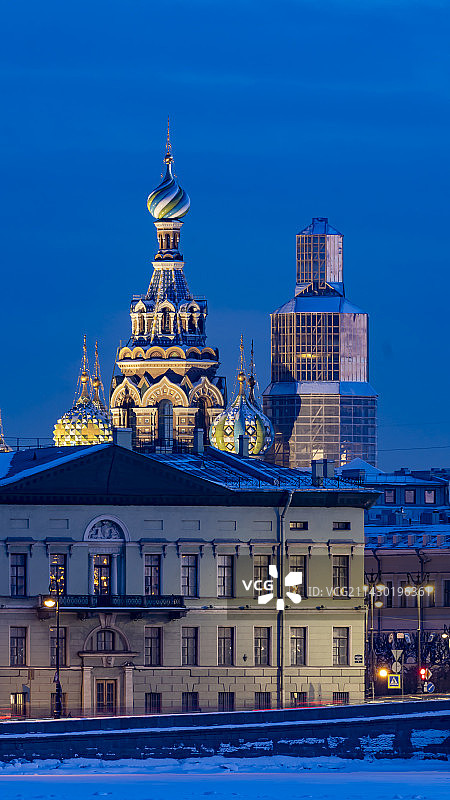 圣彼得堡夜景图片素材