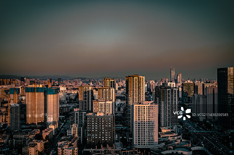 城市风光高视角图片素材