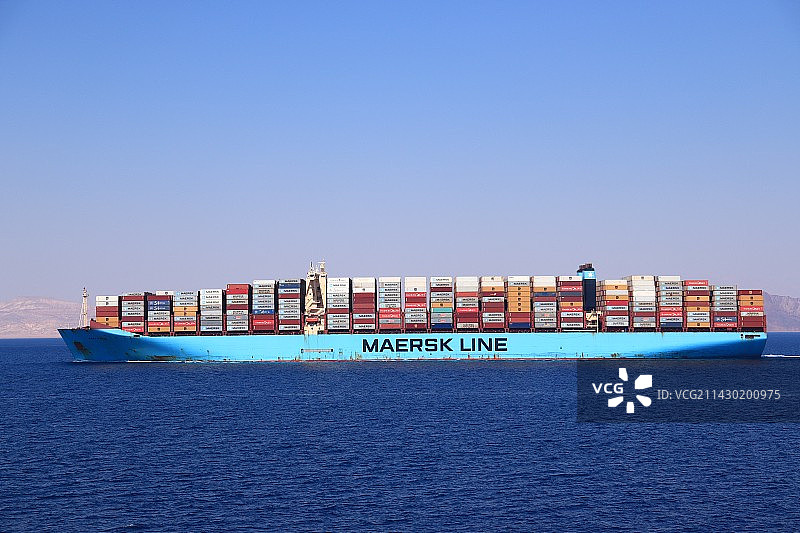 马士基集装箱船图片素材