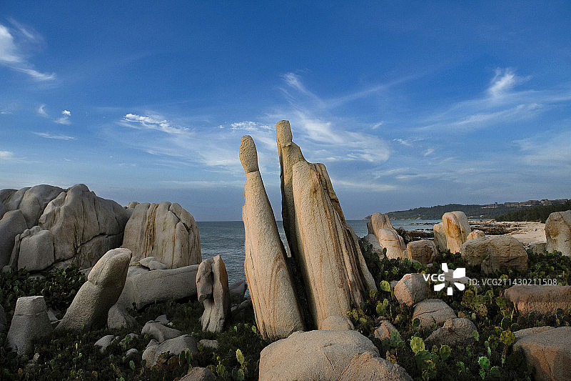 棋子湾夫妻石图片素材