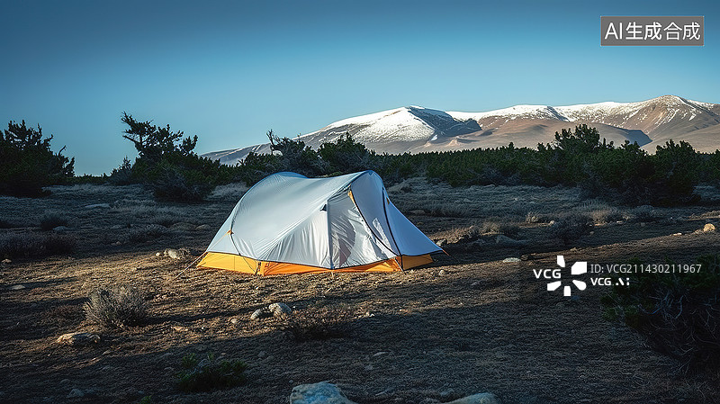【AI数字艺术】户外风景区露营帐篷图片素材