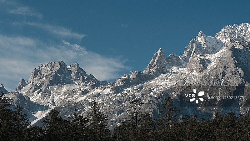 玉龙雪山蓝月谷与牦牛坪图片素材