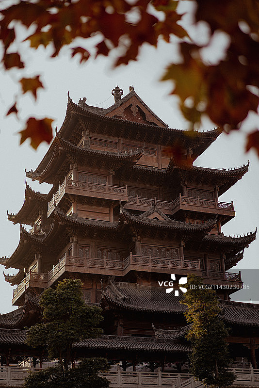 归元禅寺秋景图片素材