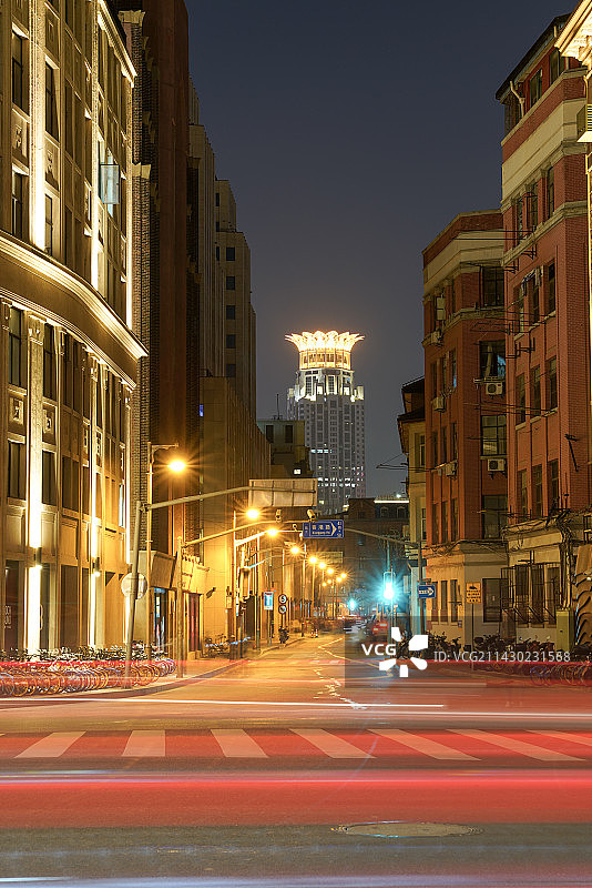 上海 外滩中心 威斯汀酒店 夜景图片素材