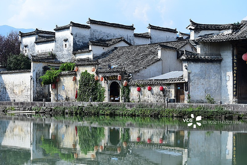 安徽宏村，中国最美古村落图片素材