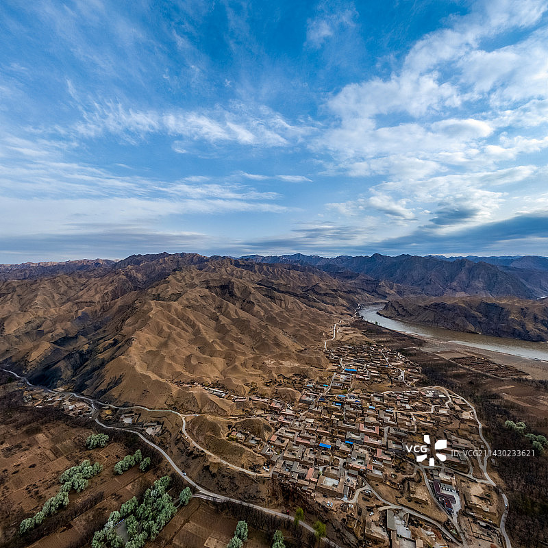 历史文化名村--宁夏中卫南长滩图片素材