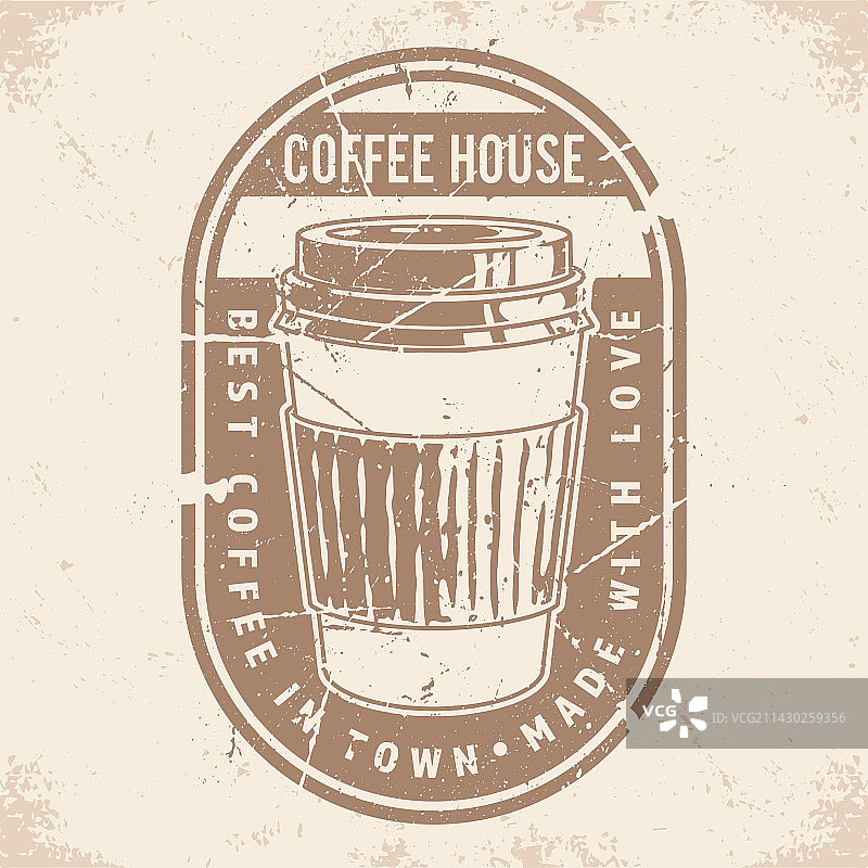 复古咖啡馆单色贴纸图片素材