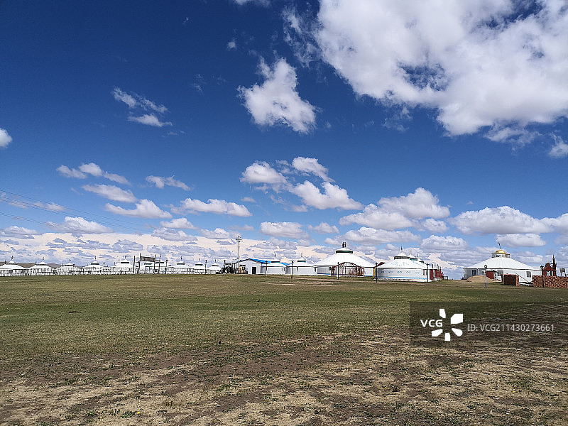 远观蒙古包图片素材