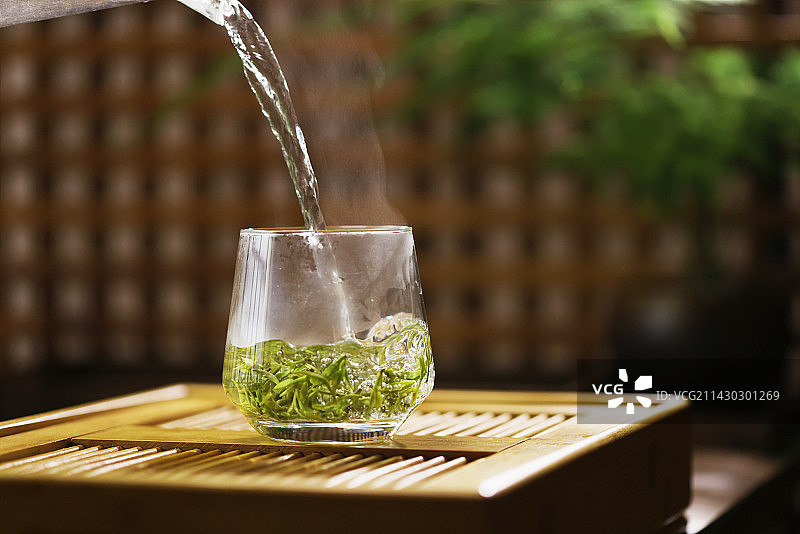 泡茶,明前西湖龙井,蒸汽,清新图片素材