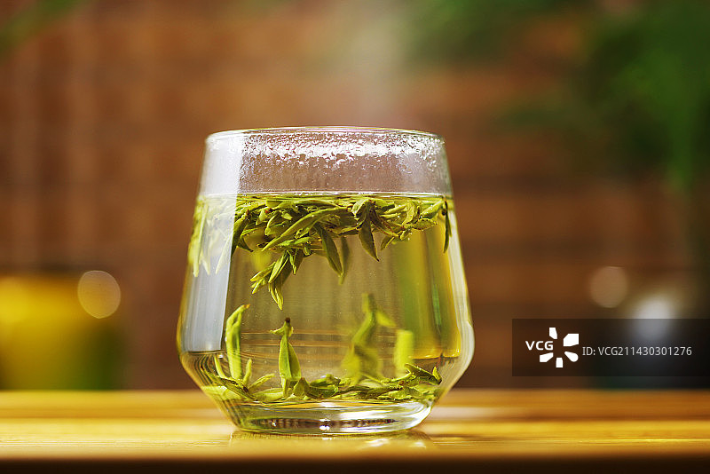 一杯清新绿茶,明前龙井,茶文化图片素材