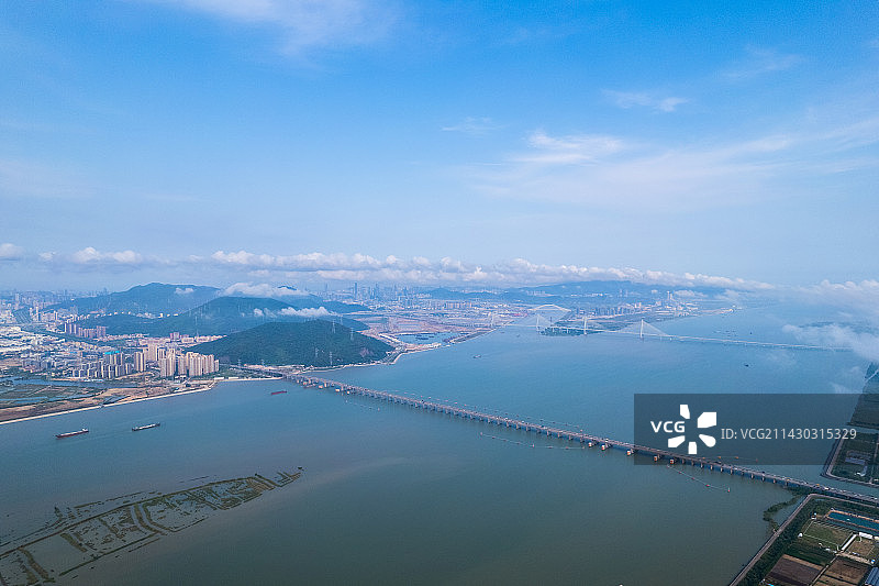珠海大桥香海大桥航拍图片素材