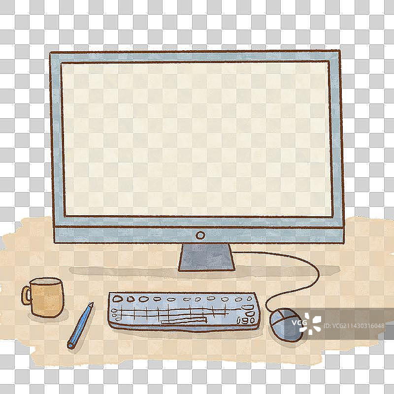 桌上电脑键盘特写镜头图片素材