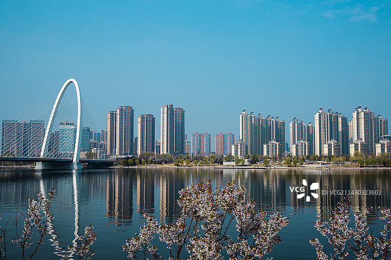 西安浐河风光图片素材